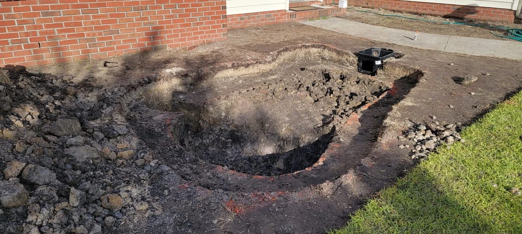 koi pond digging and excavation